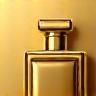 A golden icon showing a perfume bottle outline, representing expertise in packaging design.